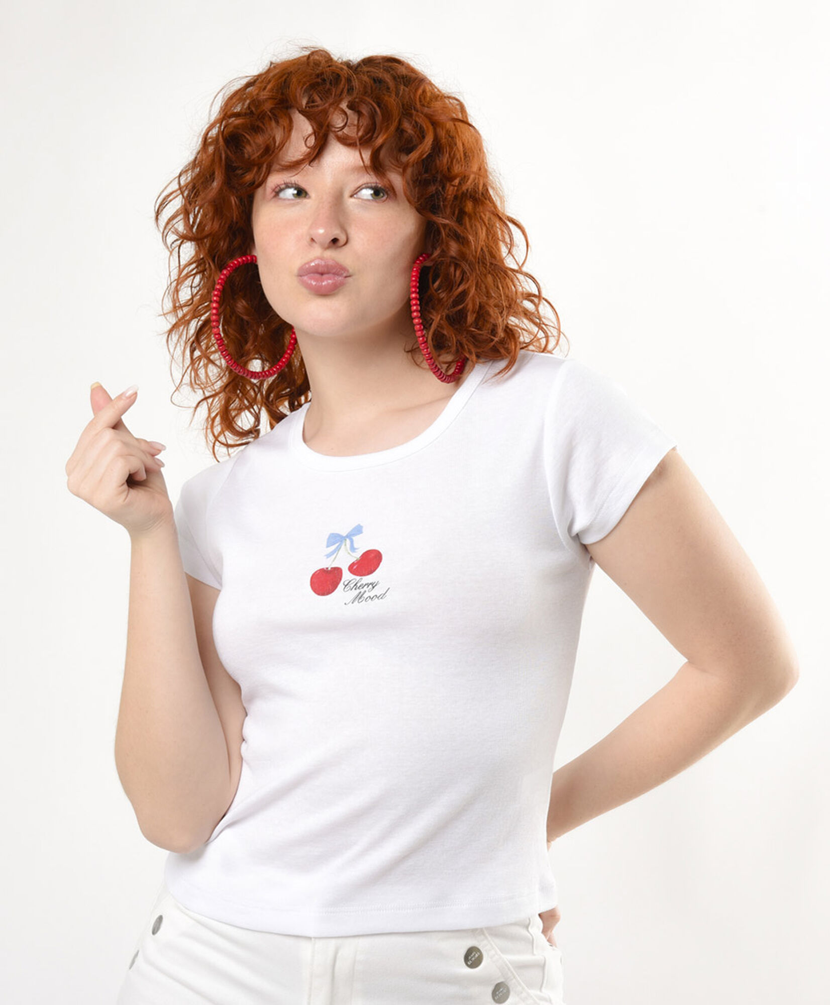 Polera mujer estampado cherry Polera mujer estampado cherry