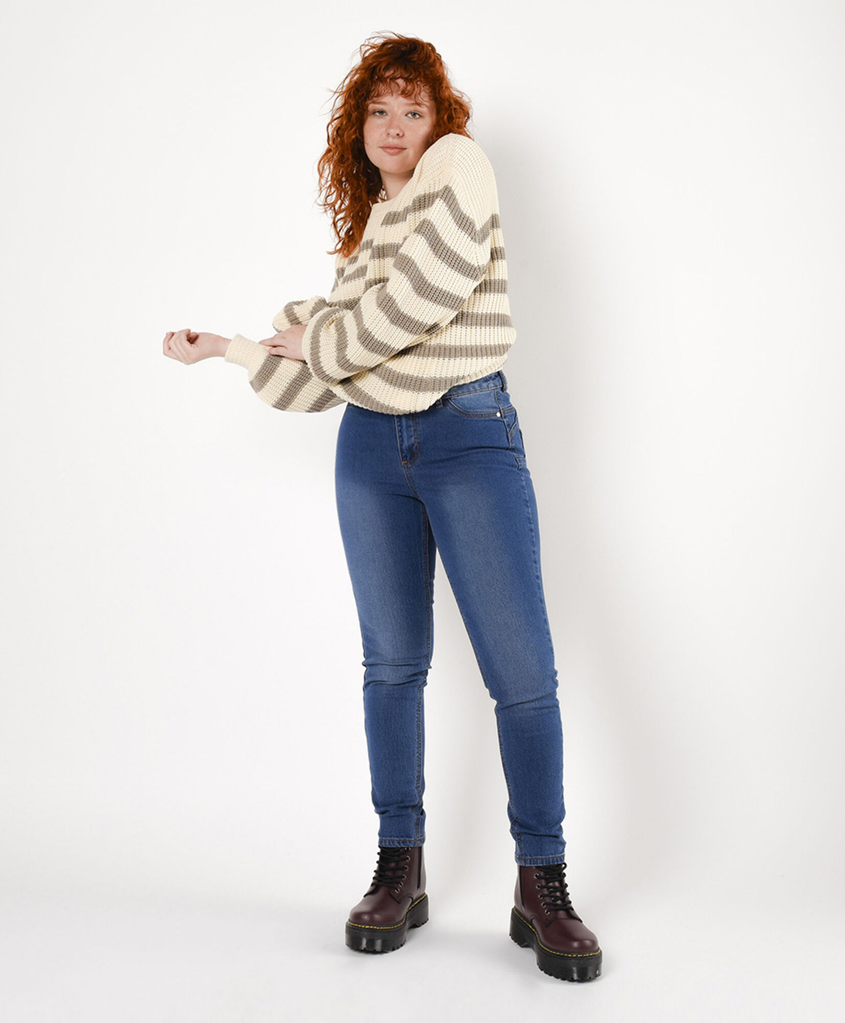 Jeans mujer tiro alto clásico skinny fit Jeans mujer tiro alto clásico skinny fit