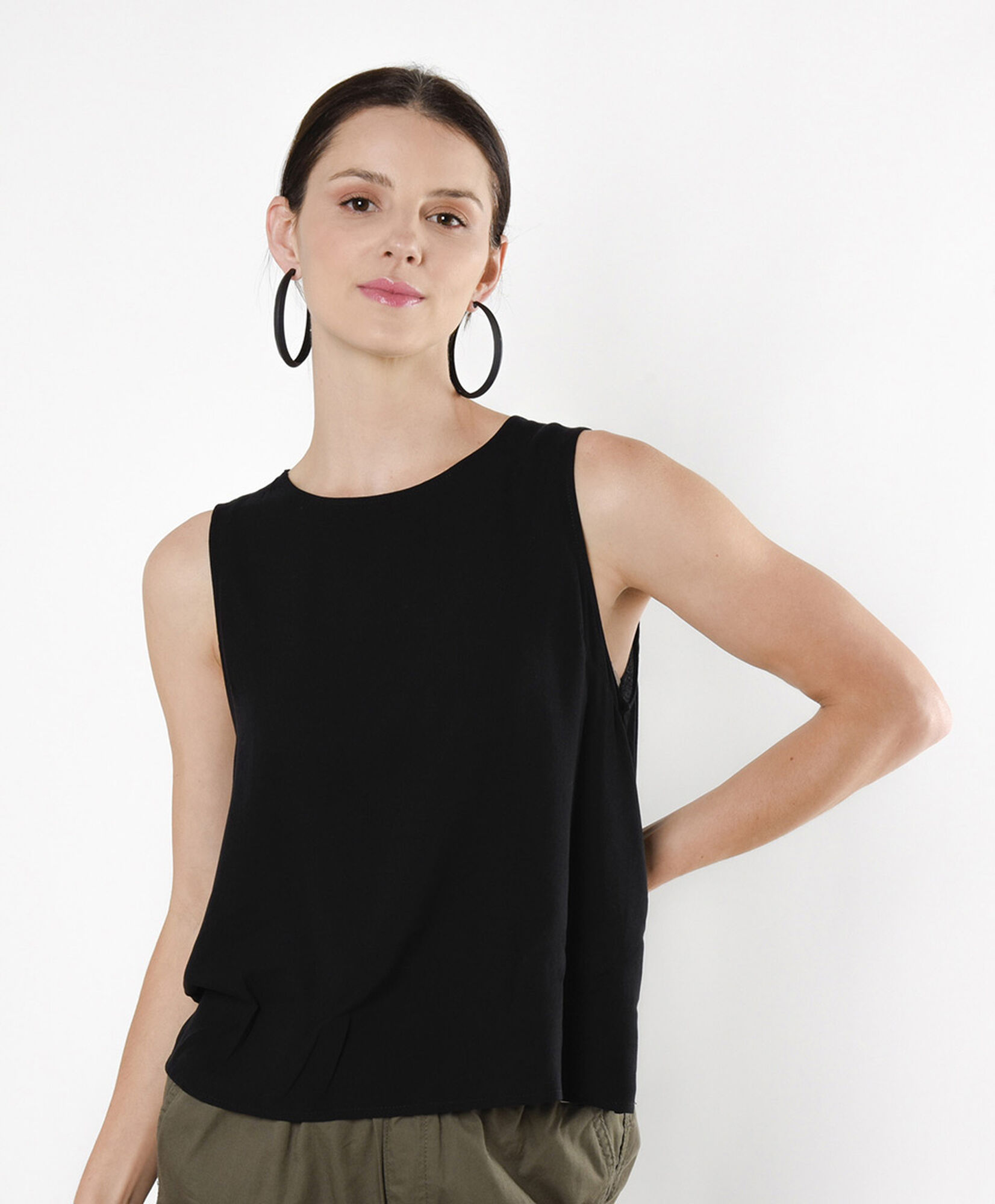 Blusa mujer negra sin mangas Blusa mujer negra sin mangas
