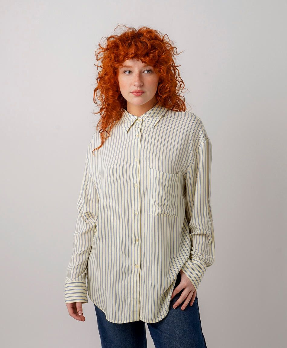 Blusa mujer rayas bicolor