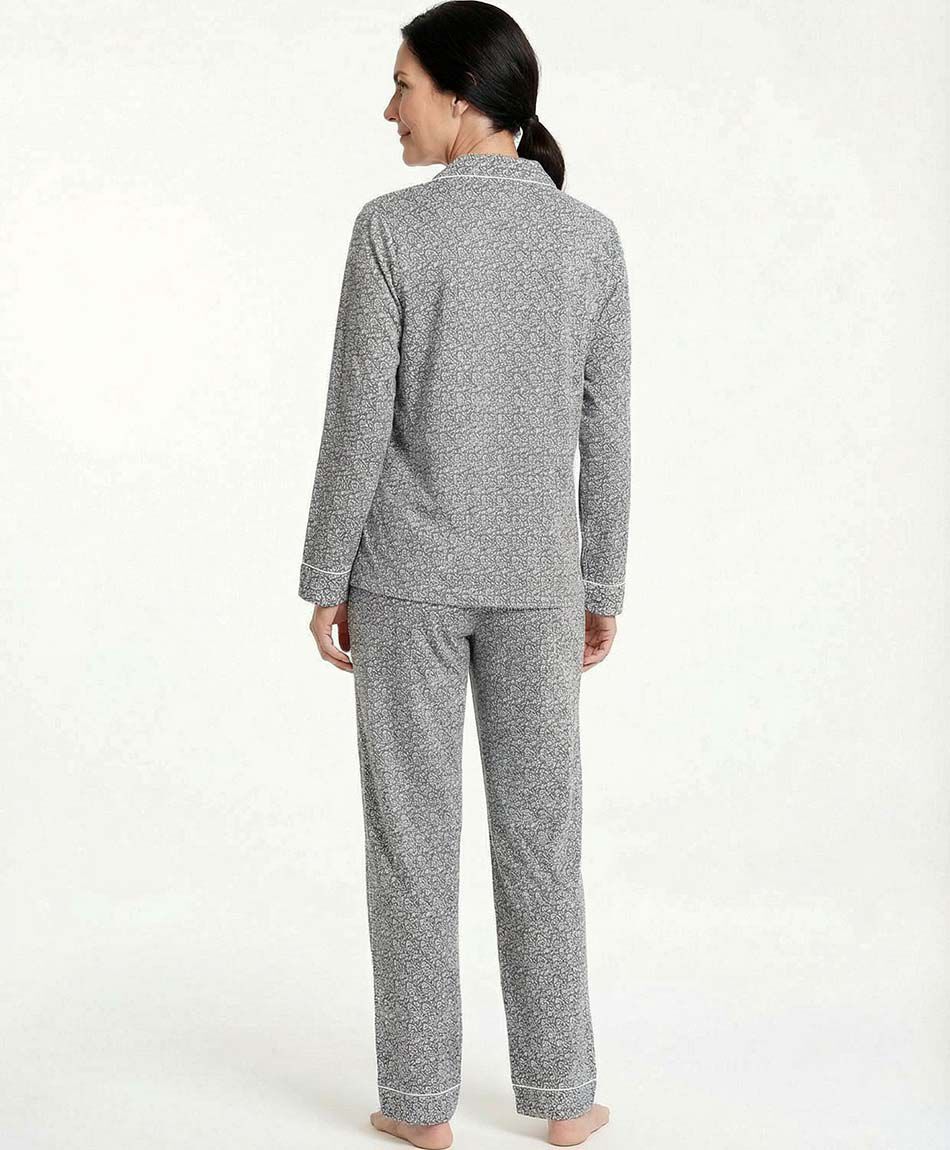 Pijama mujer camisero floreado fantas&iacute;a