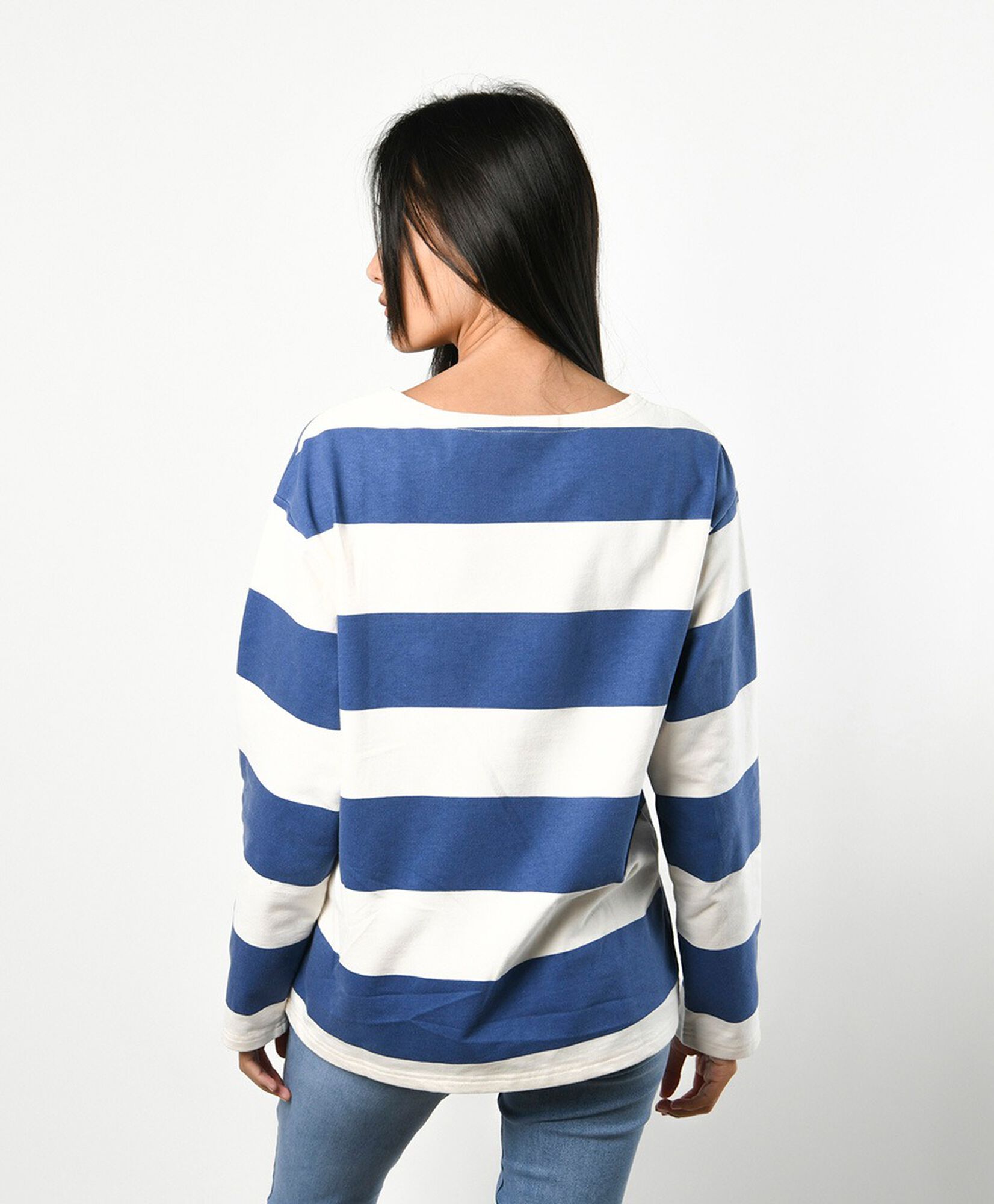 Polerón mujer líneas bicolor Polerón mujer líneas bicolor