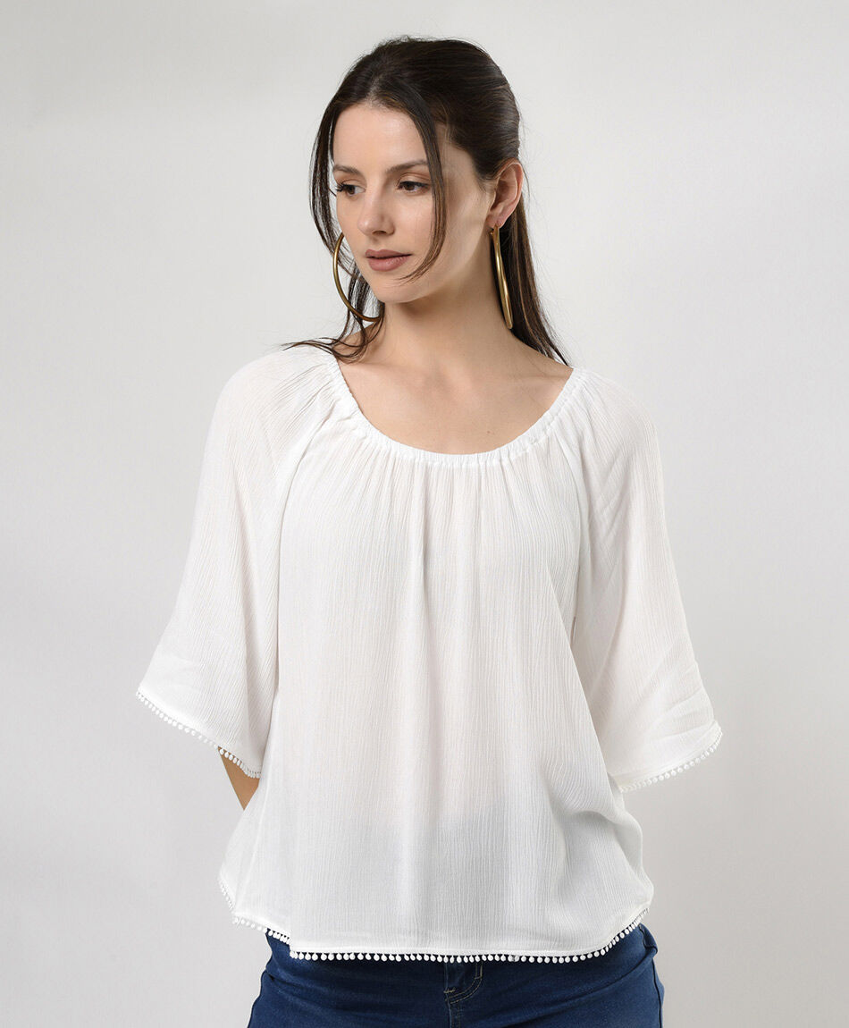 Blusa mujer corrugada TRICOT
