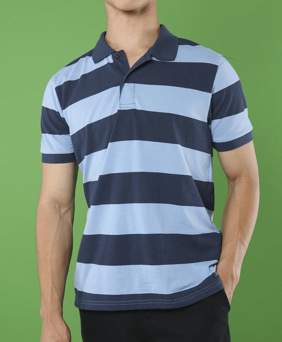 Polera manga corta cuello piqu&eacute;