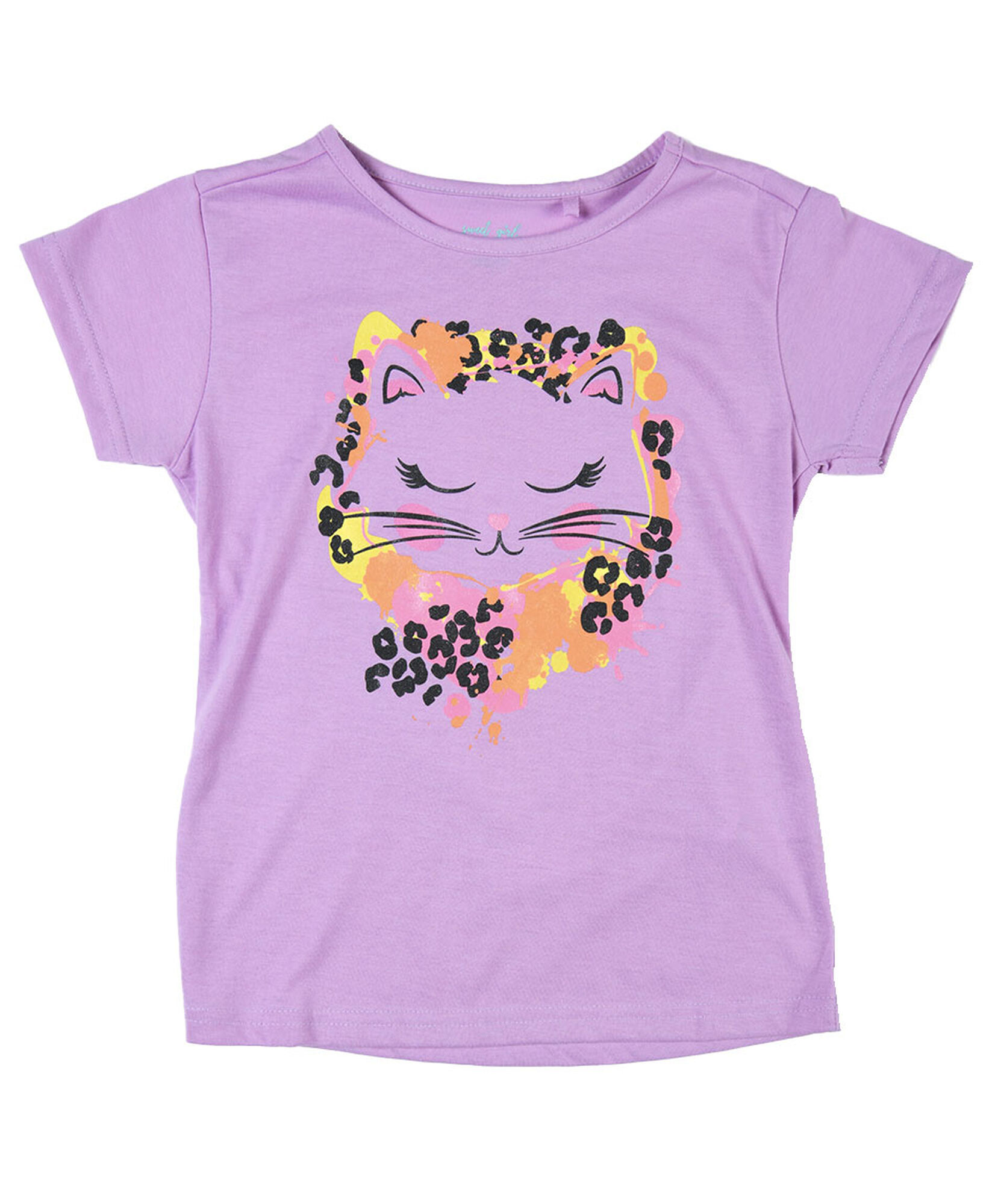 Polera niña animal print gato Polera niña animal print gato
