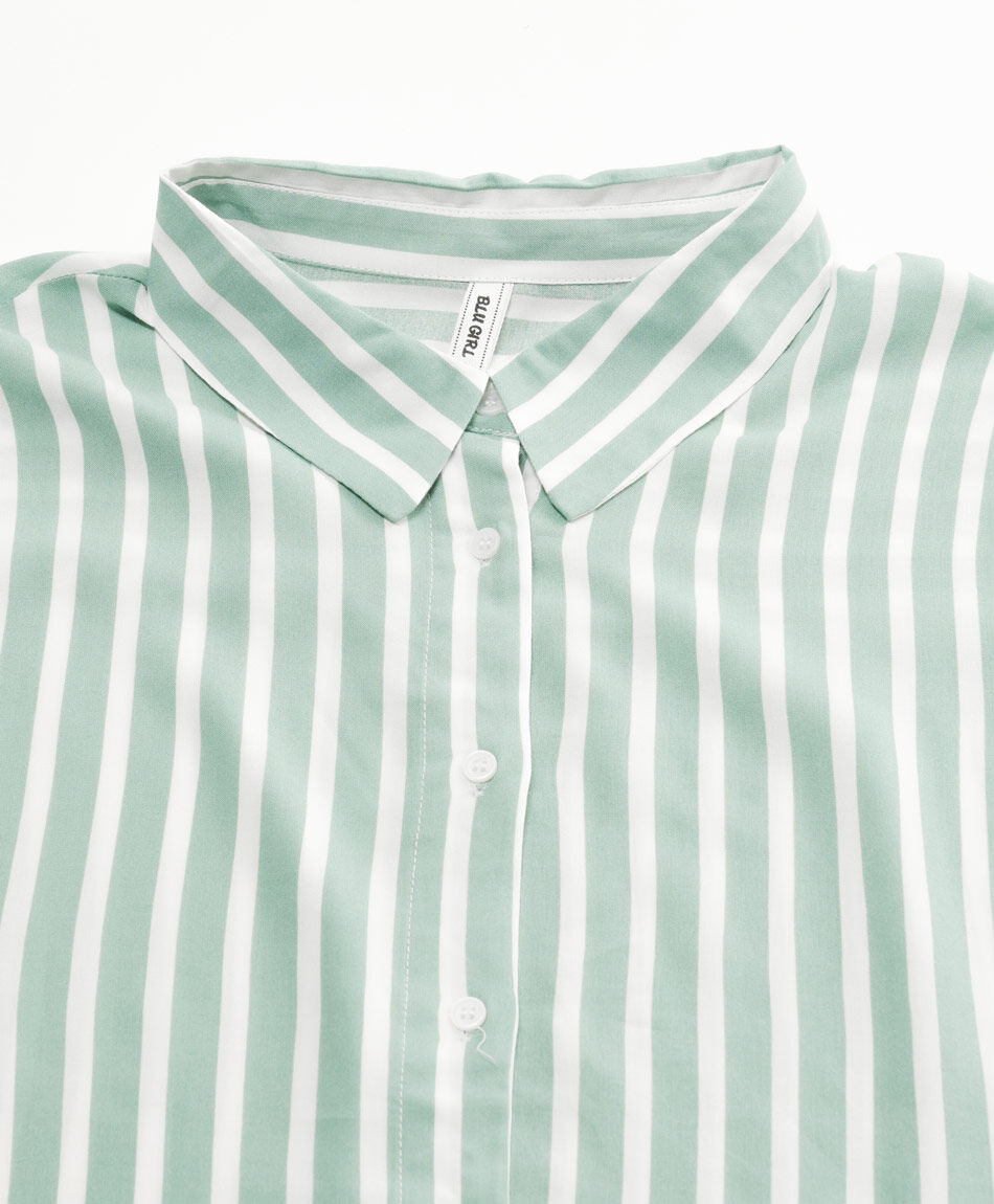 Blusa mujer listada verde