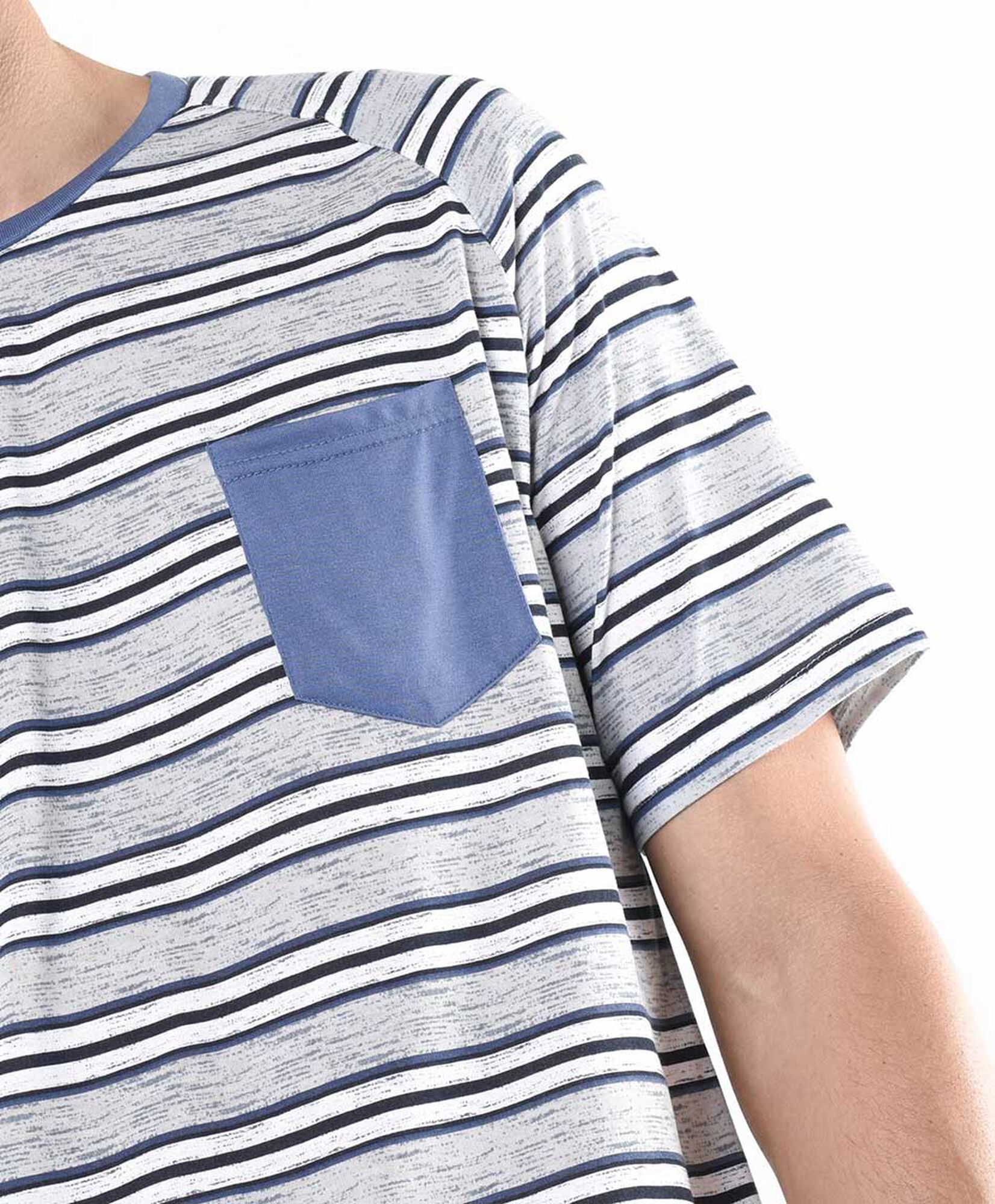 Pijama hombre líneas azul Pijama hombre líneas azul