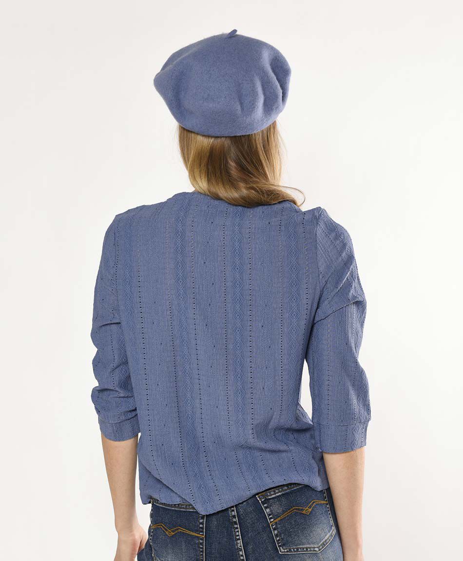 Polera mujer calado rombos