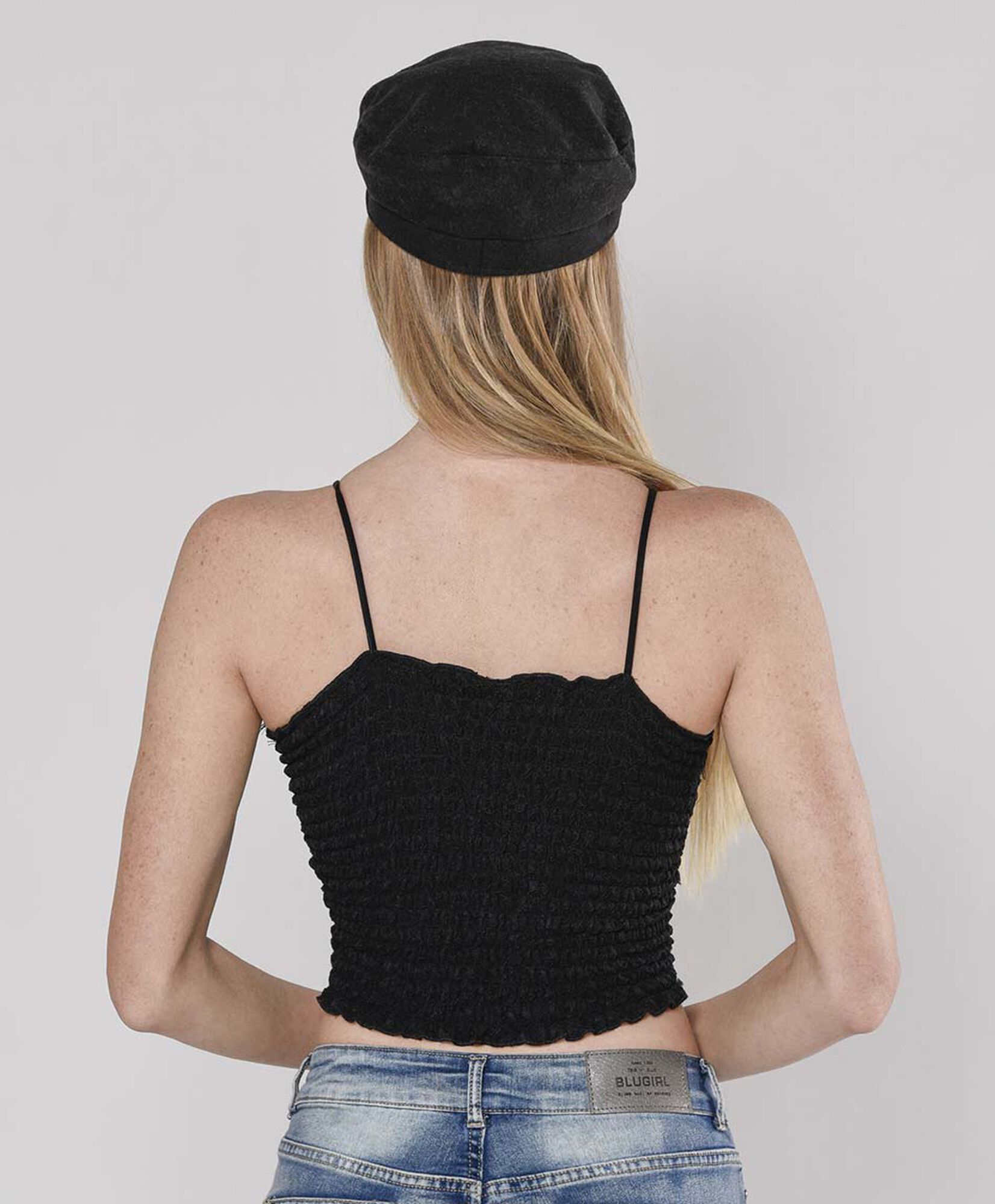 Top mujer encaje floreado ajustado Top mujer encaje floreado ajustado