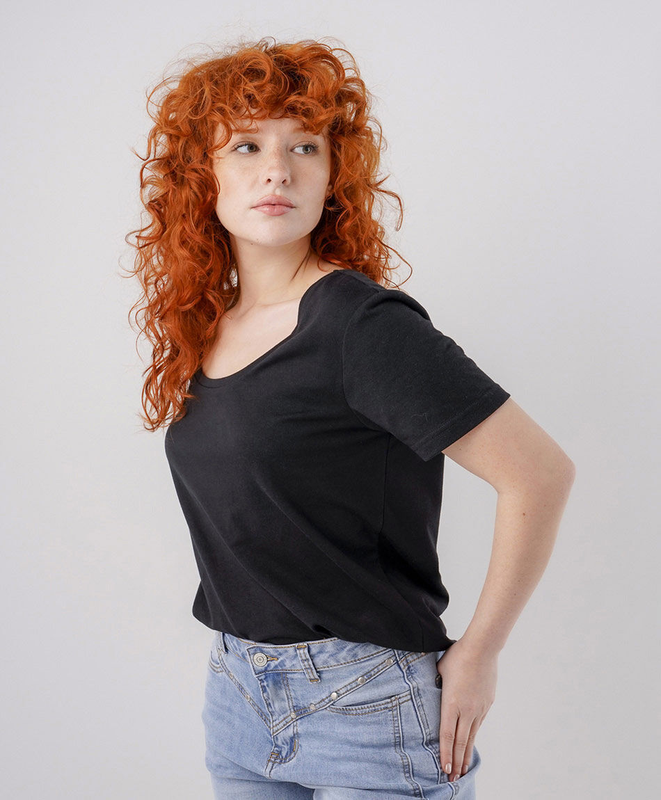 Polera mujer b&aacute;sica negra