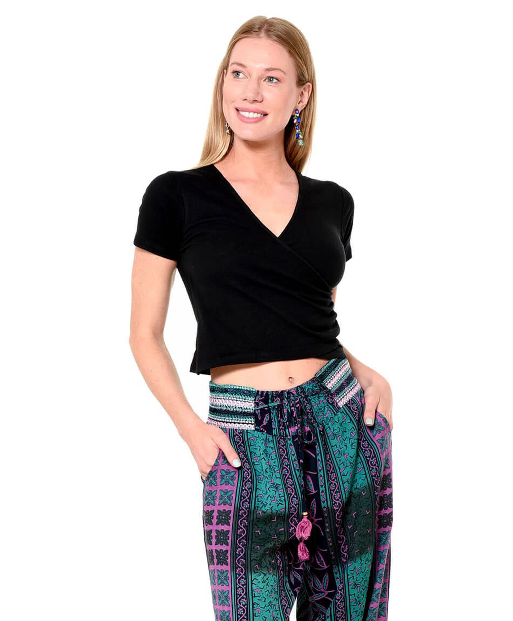 Pantalon pretina bordada Pantalon pretina bordada