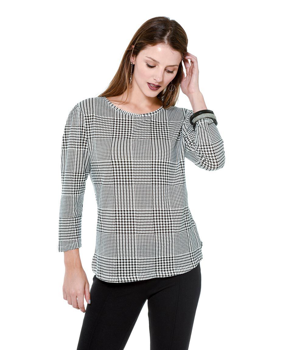Polera cuadros