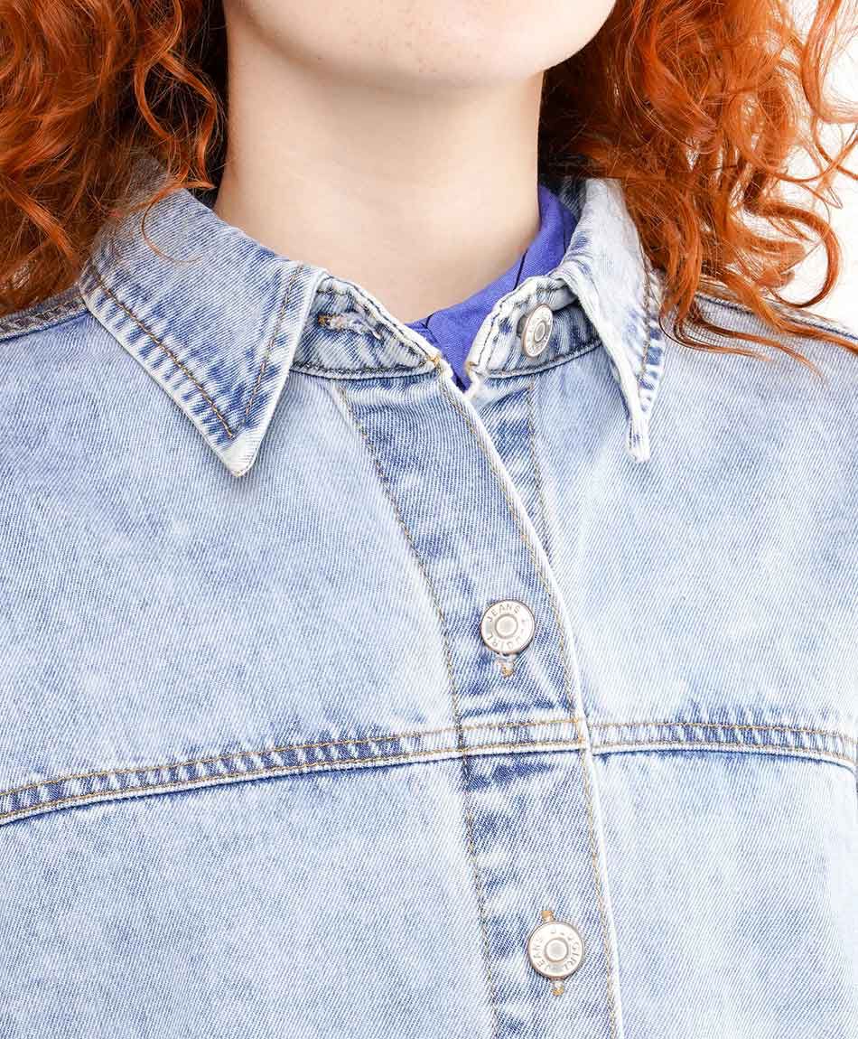 Chaqueta mujer denim over blue