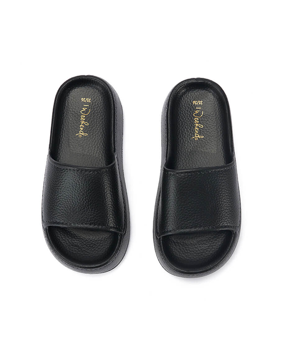 Sandalia mujer plataforma negra