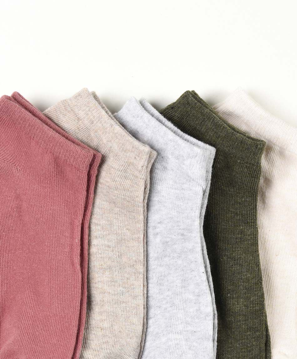 Pack 5 calcetines mujer cortos colores
