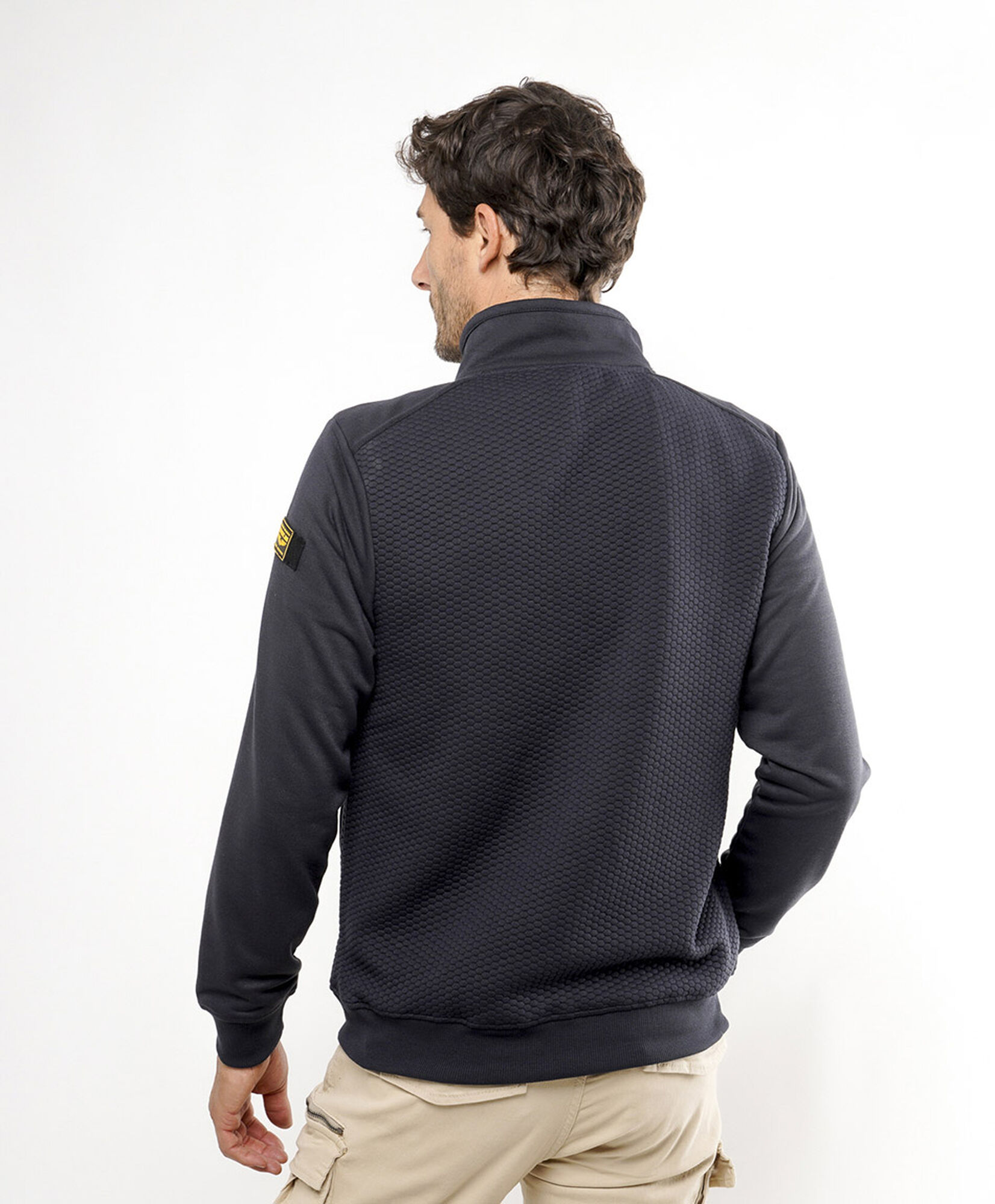 Chaqueta hombre bomber estilo tejida Chaqueta hombre bomber estilo tejida