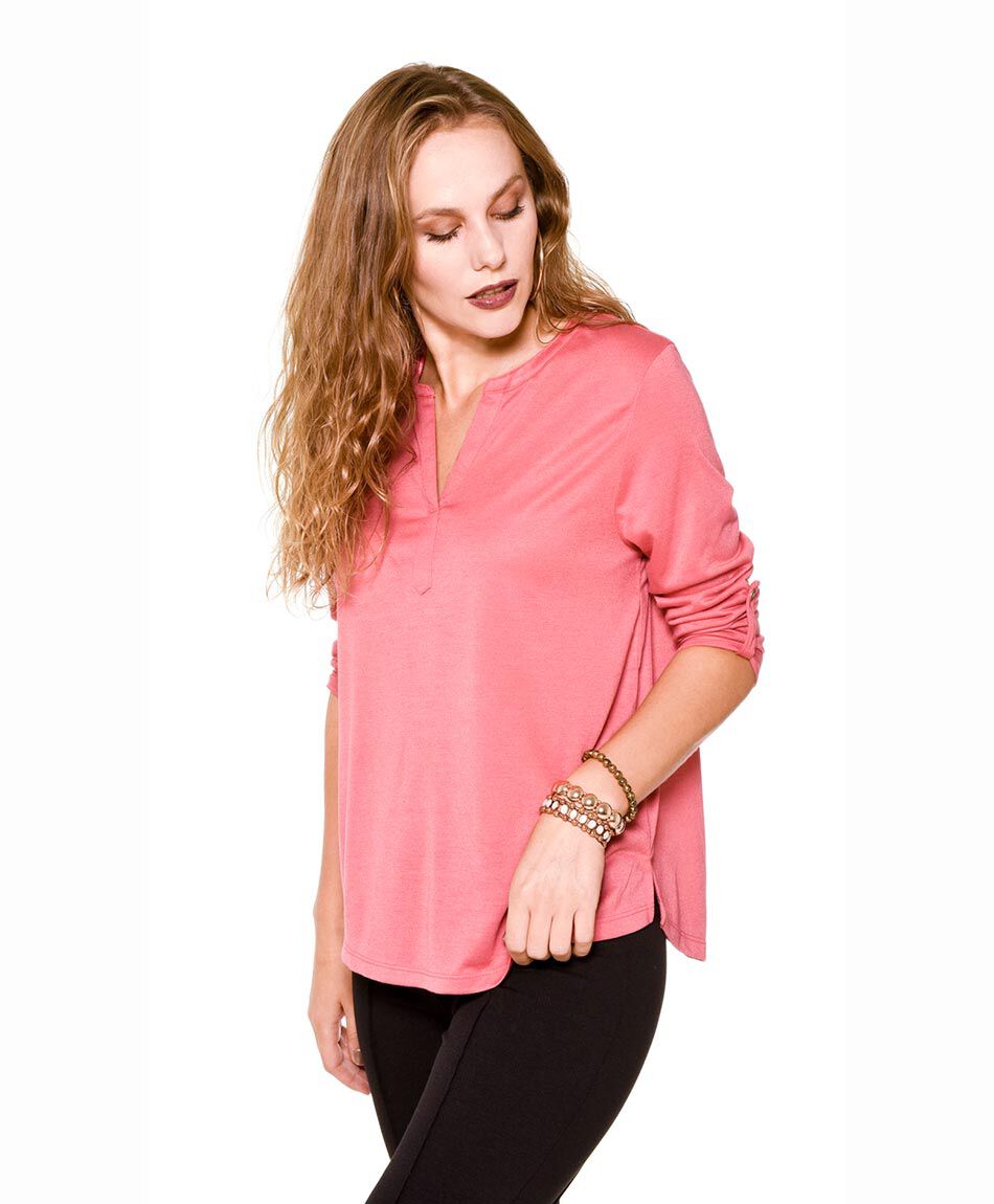 Polera camisera lisa