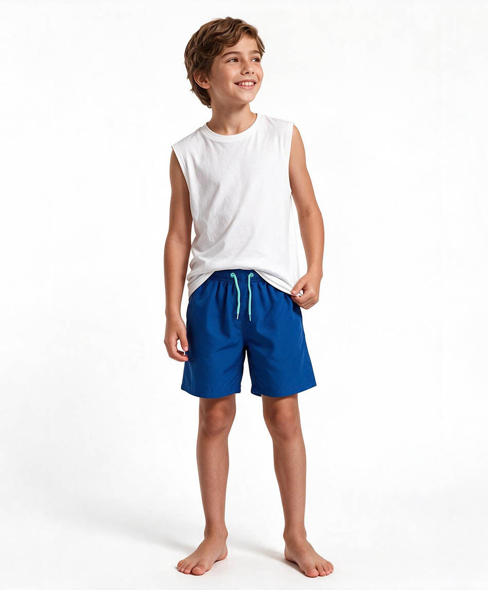 Traje de ba&ntilde;o ni&ntilde;o azulino