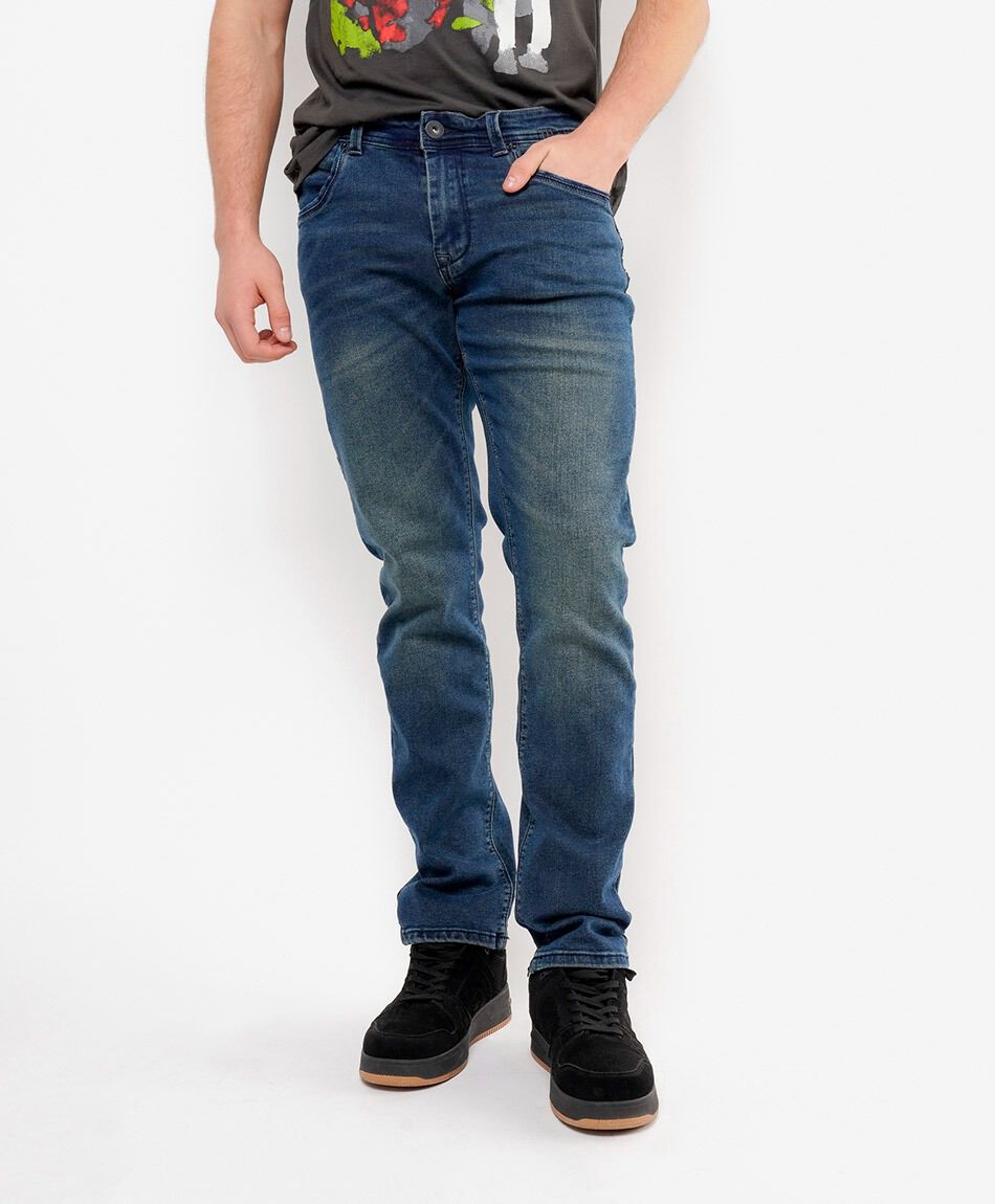 Jeans hombre desgastado slim fit