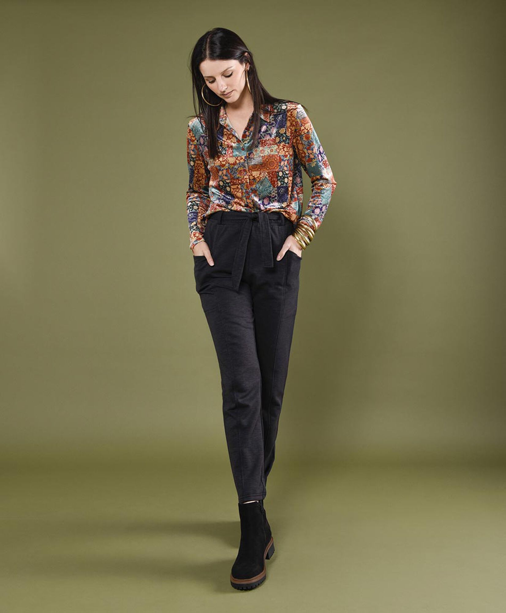 Pantalón mujer tiro alto comfy Pantalón mujer tiro alto comfy