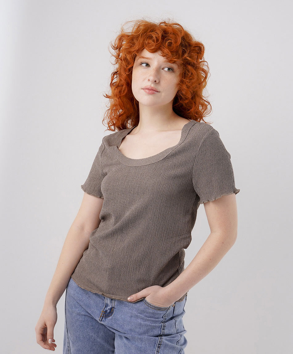 Polera mujer textura vichi