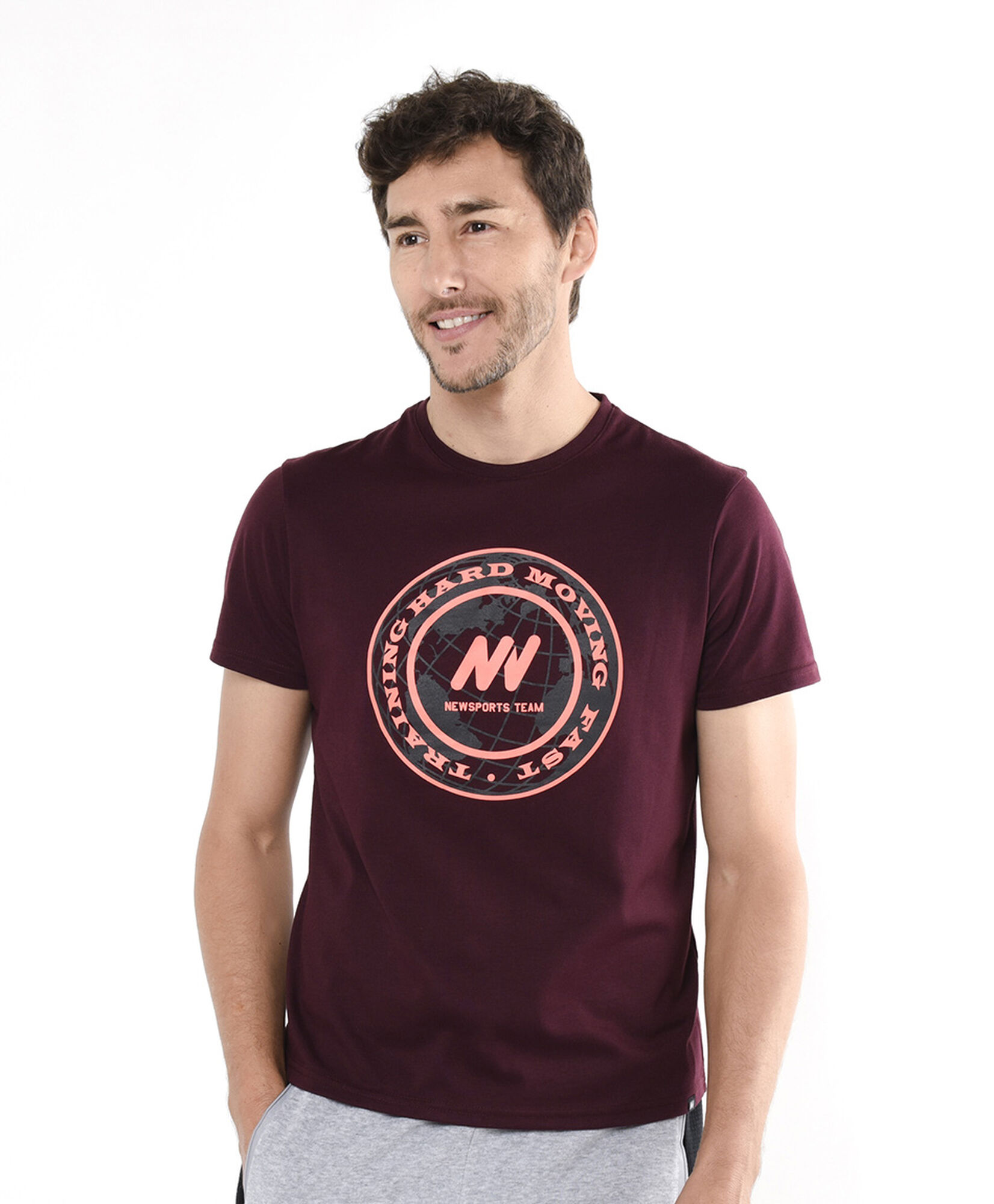 Polera deportiva hombre print mundo Polera deportiva hombre print mundo