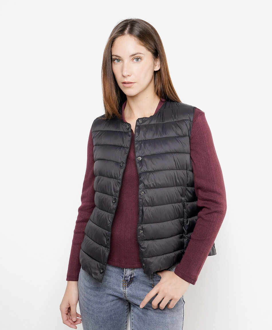 Parka mujer  puffa con botones