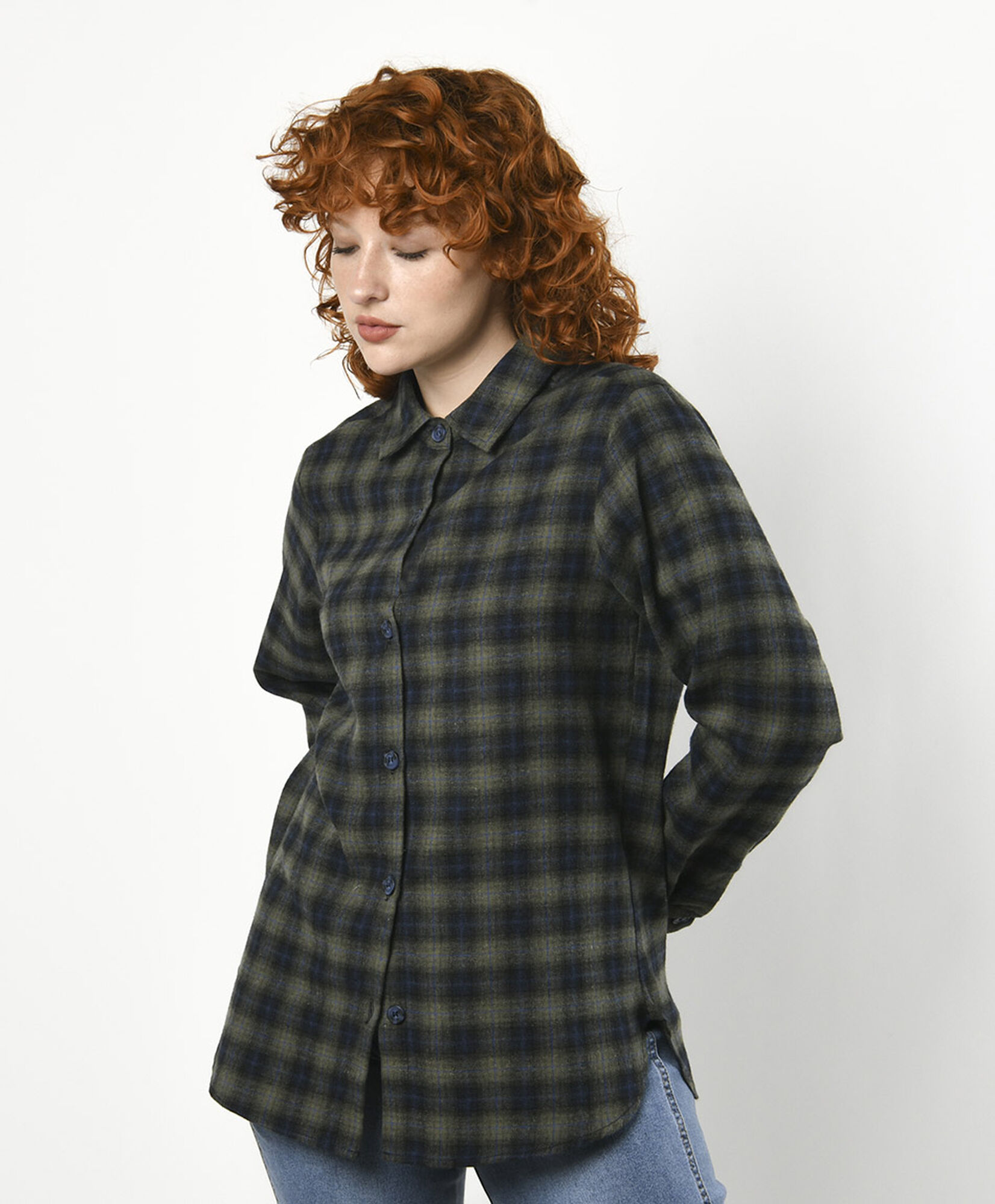 Blusa mujer escocesa verde Blusa mujer escocesa verde