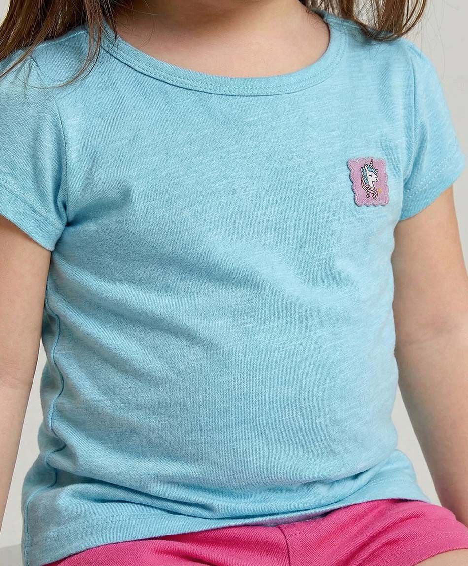 Polera beb&eacute; b&aacute;sica celeste
