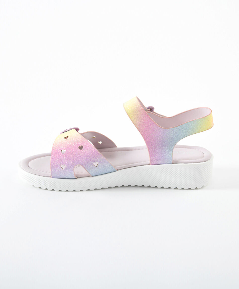 Sandalias ni&ntilde;a tie dye brillos