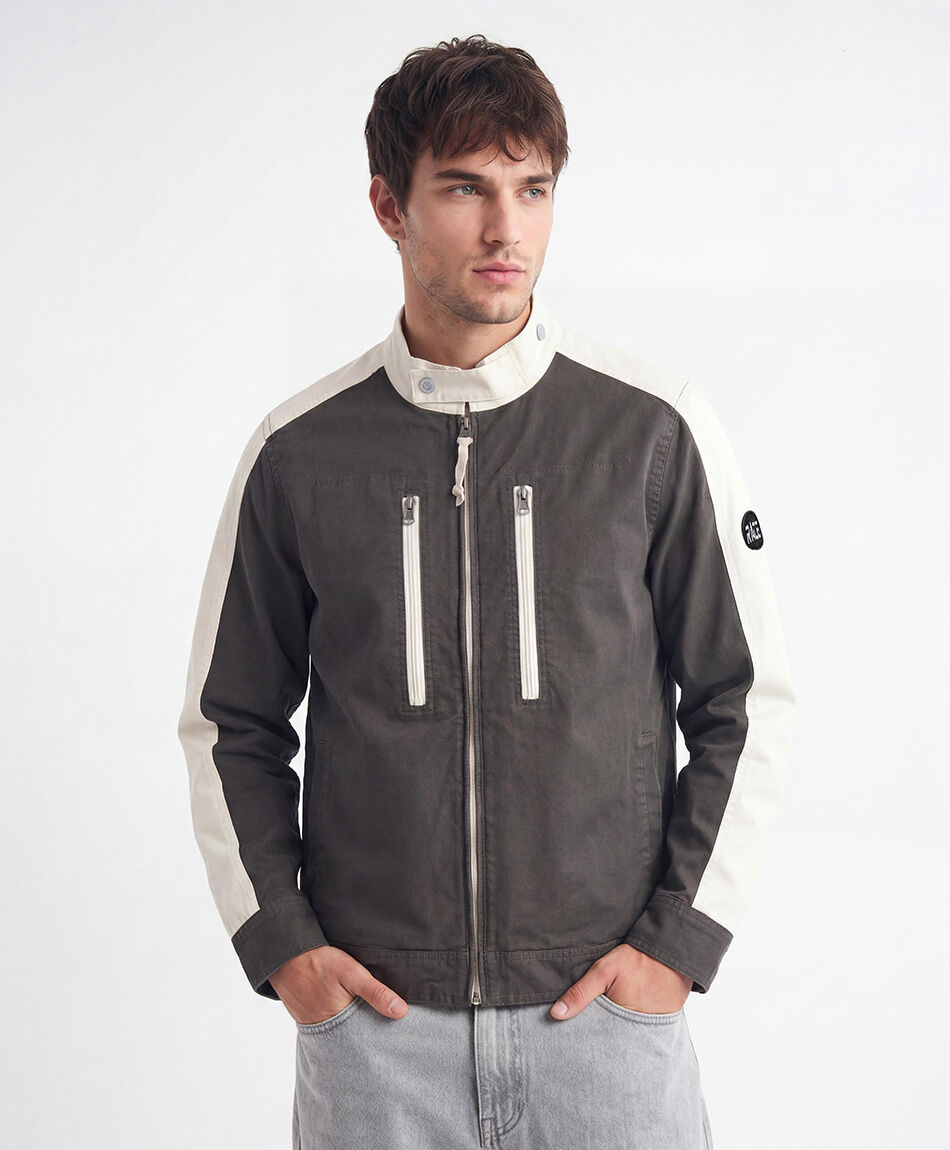Chaqueta hombre canvas bicolor