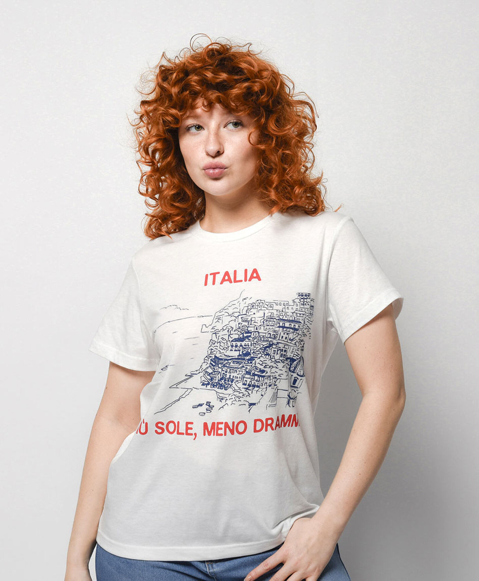 Polera mujer estampado italia Polera mujer estampado italia
