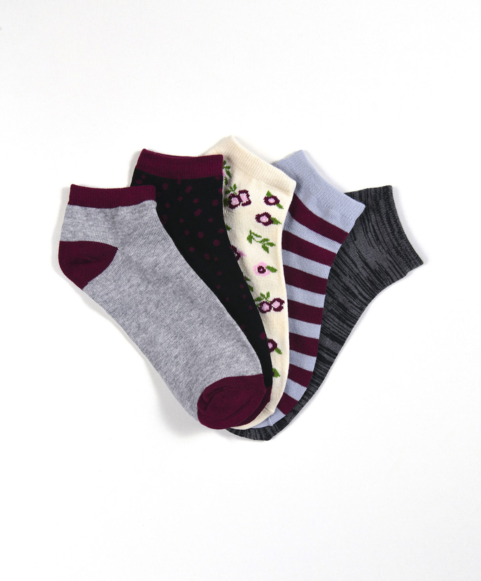 Pack 5 calcetines mujer cortos mix diseños Pack 5 calcetines mujer cortos mix diseños