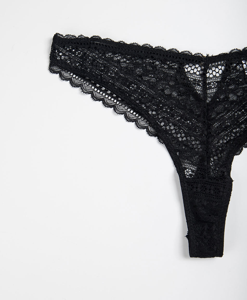 Colaless mujer full encajes negro