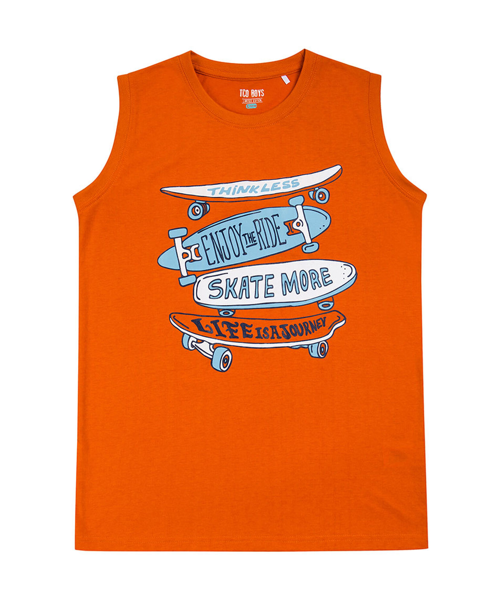 Polera niño skate sin mangas Polera niño skate sin mangas