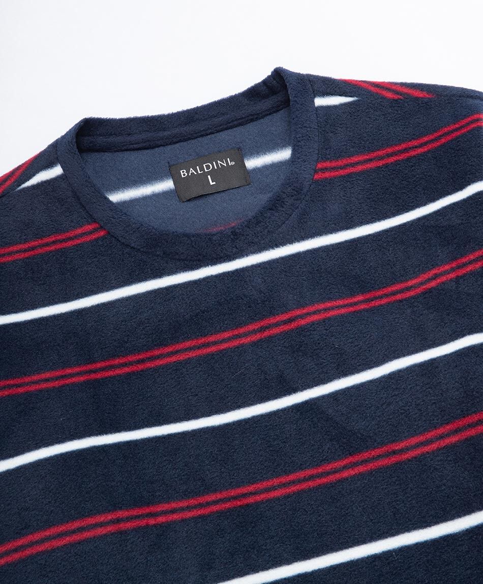 Pijama hombre polar l&iacute;neas rojas