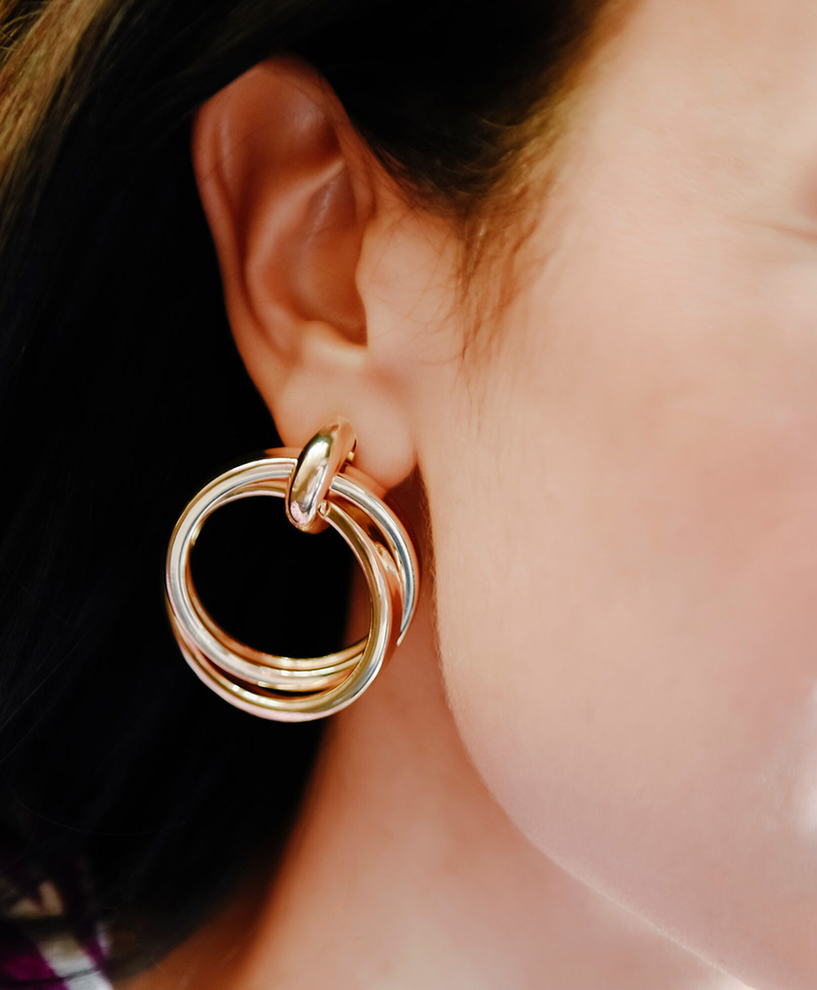 Aros mujer círculos dorados Aros mujer círculos dorados