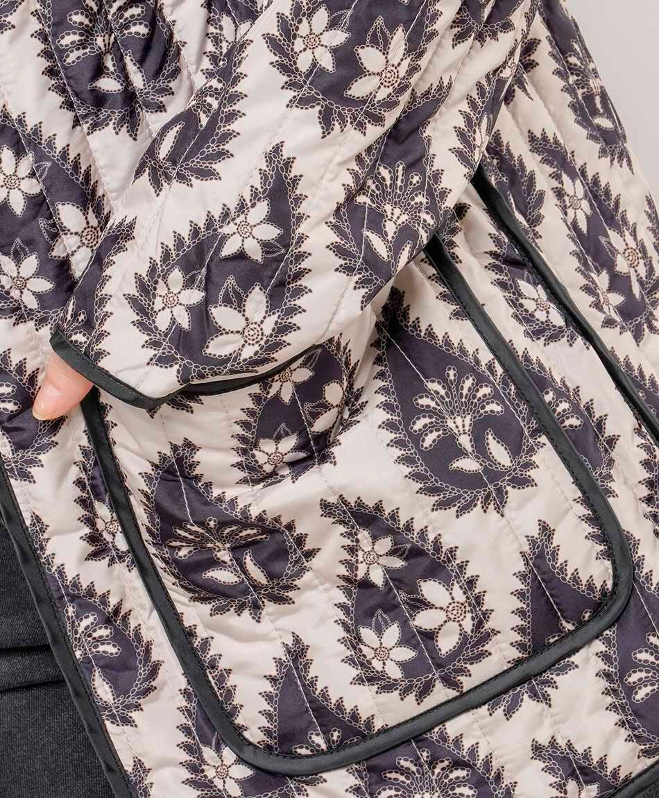 Parka mujer reversible print