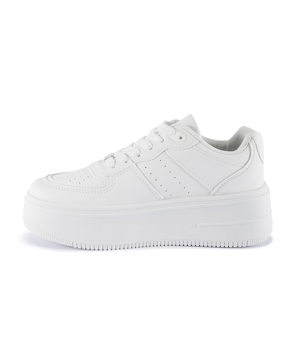 Zapatilla mujer blanca plataforma