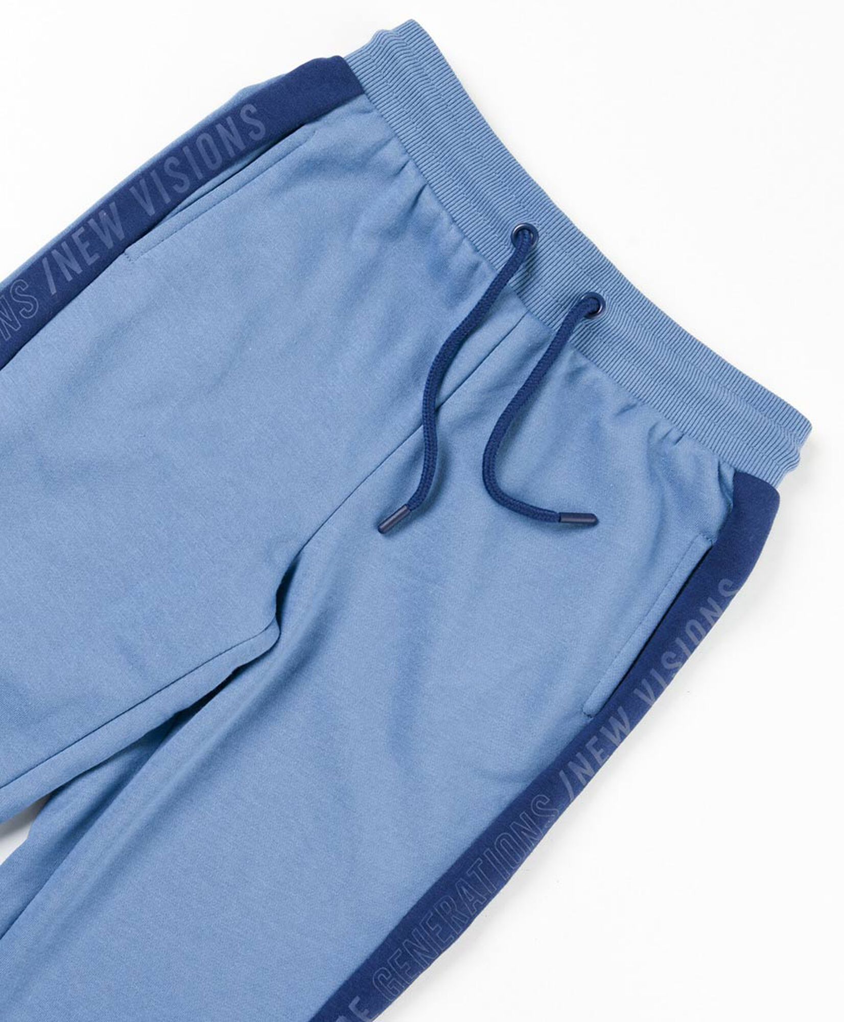 Pantalón de buzo niño bicolor azul Pantalón de buzo niño bicolor azul