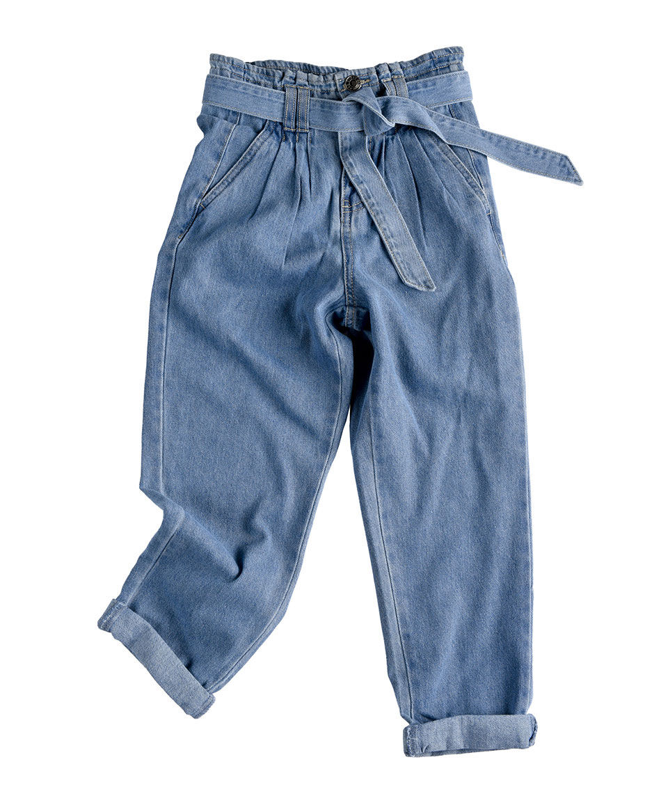 Jeans ni&ntilde;a lazo pinzas