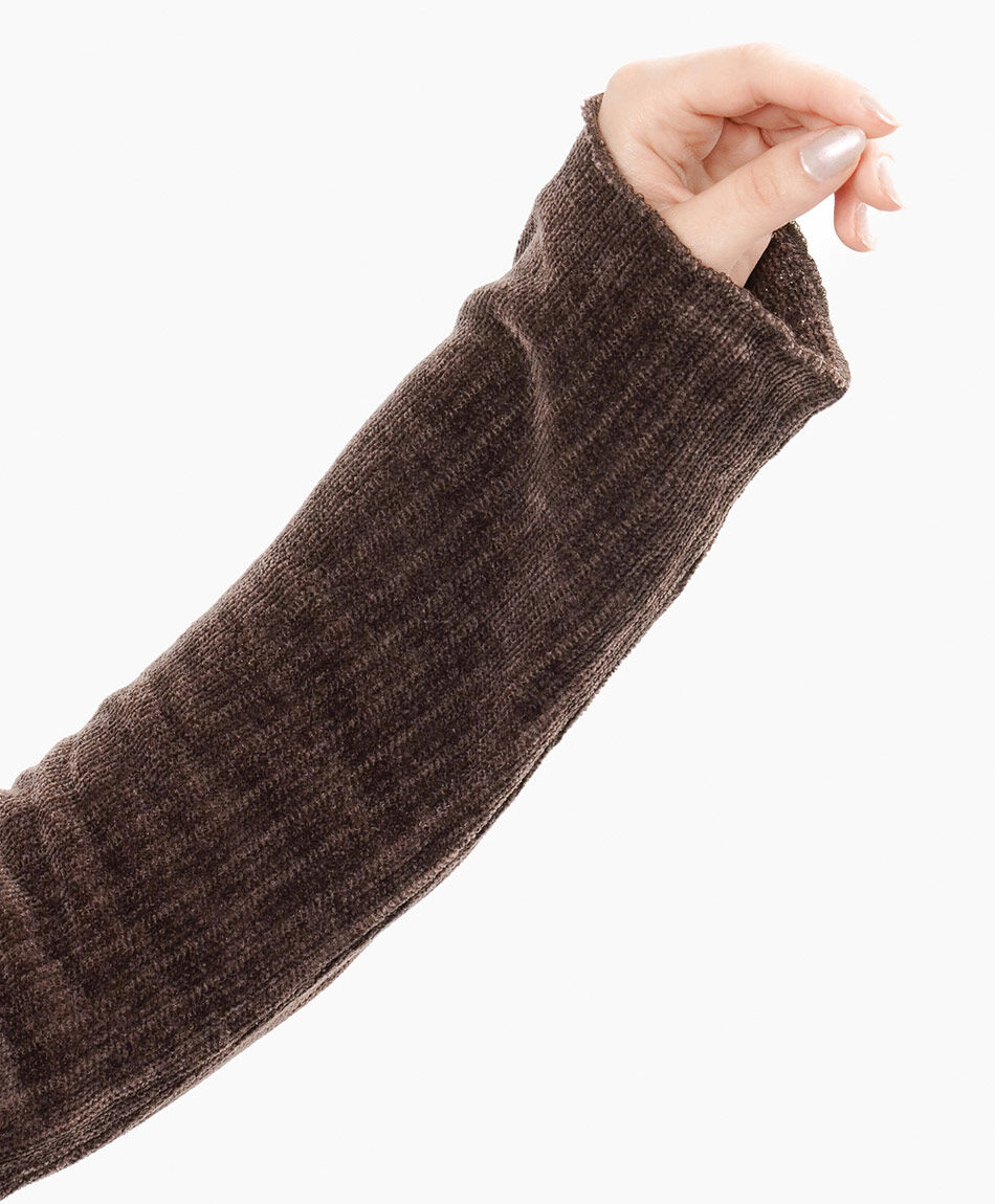 Sweater mujer chenille brown