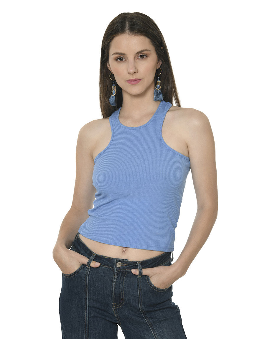 Polera rib  halter