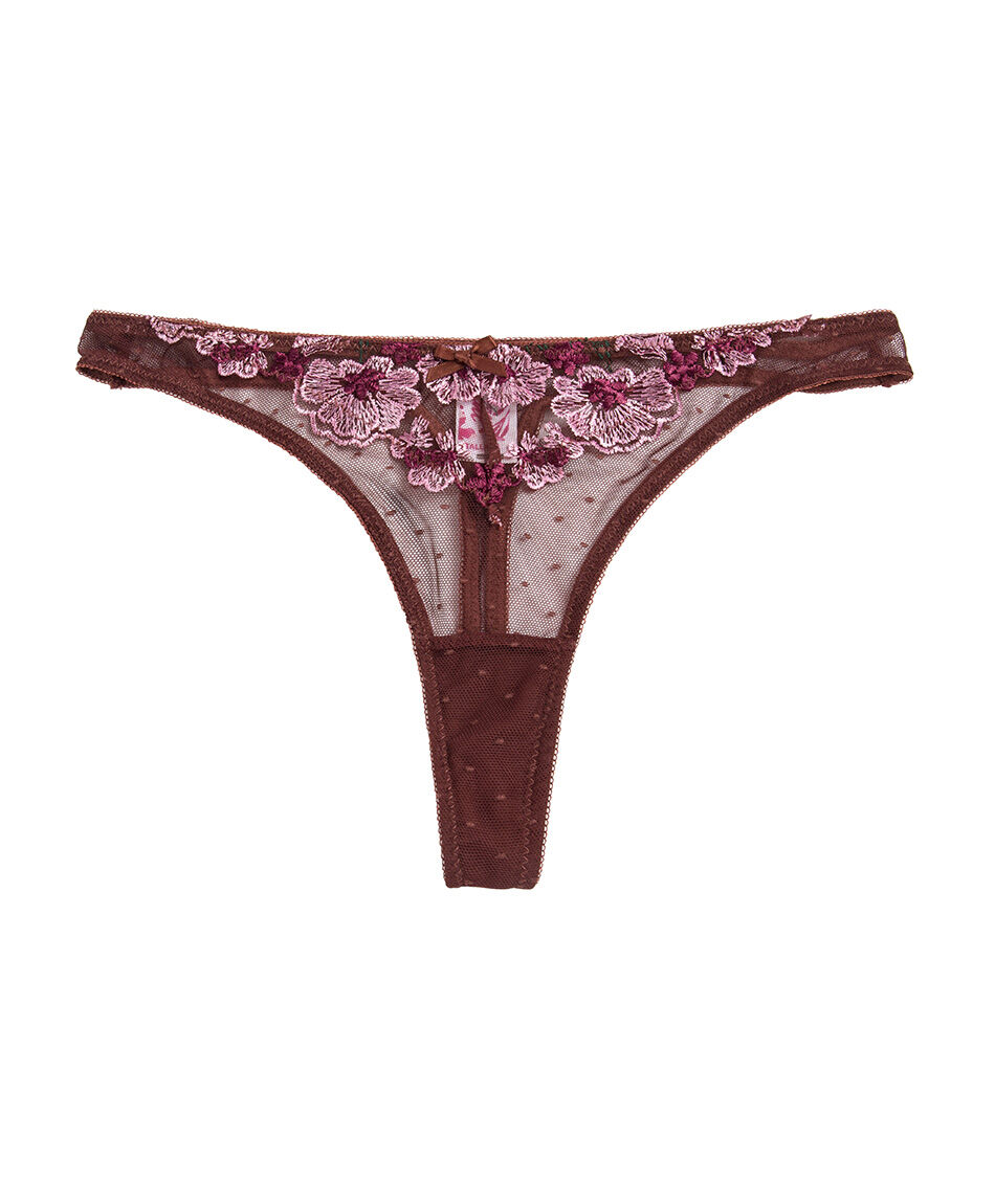 Colaless mujer mesh flores bordadas