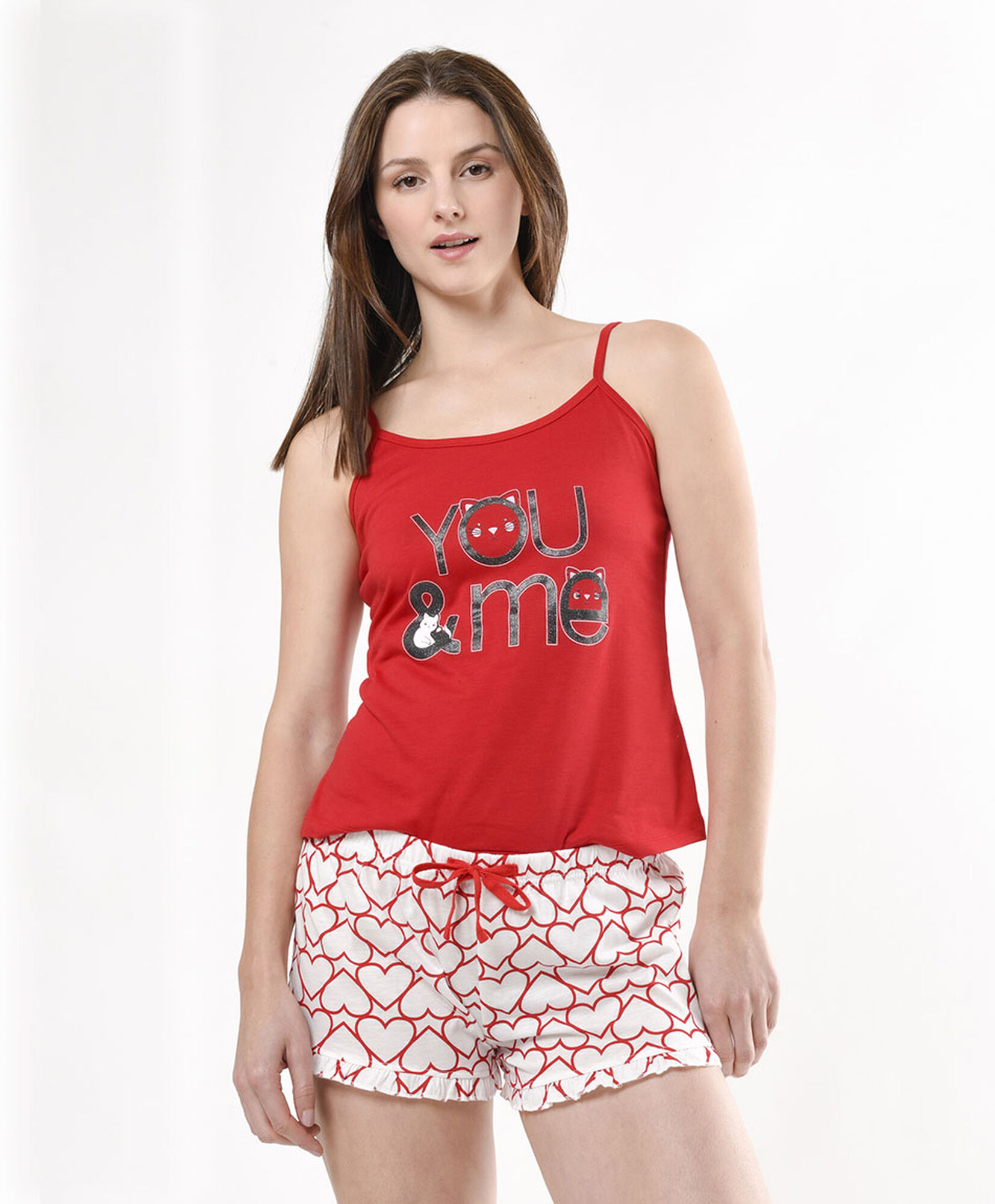 Pijama mujer corazones 2 piezas Pijama mujer corazones 2 piezas