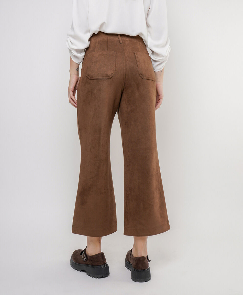 Pantal&oacute;n mujer color caf&eacute; recto