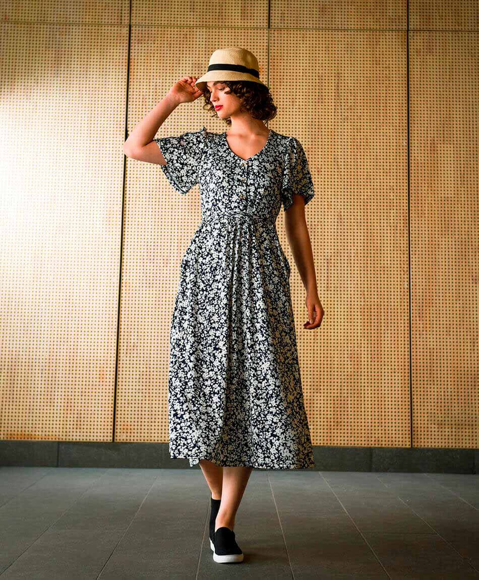 Vestido largo mujer floral lazo Vestido largo mujer floral lazo