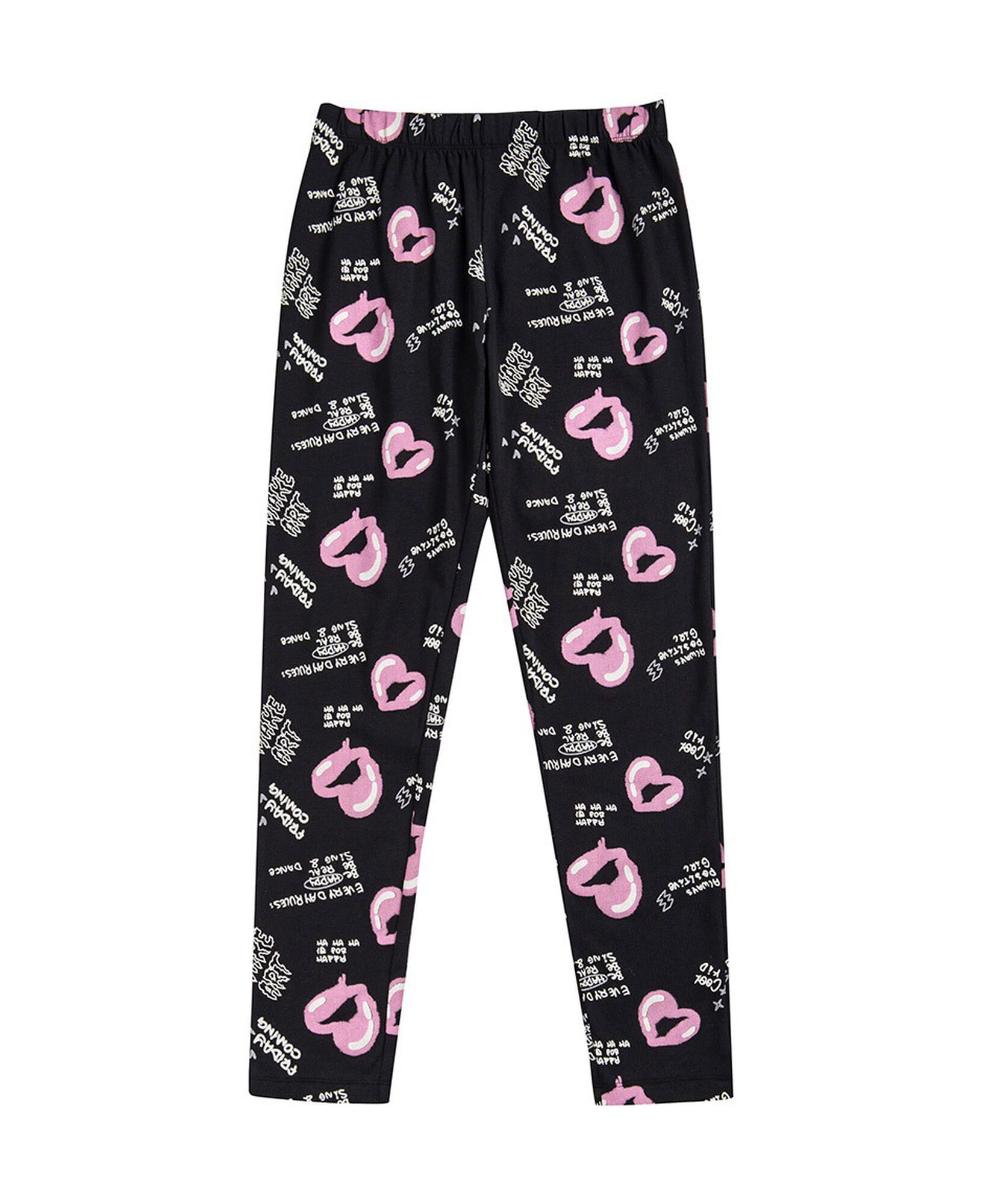 Pack 2 leggins niñas texto y rosado Pack 2 leggins niñas texto y rosado