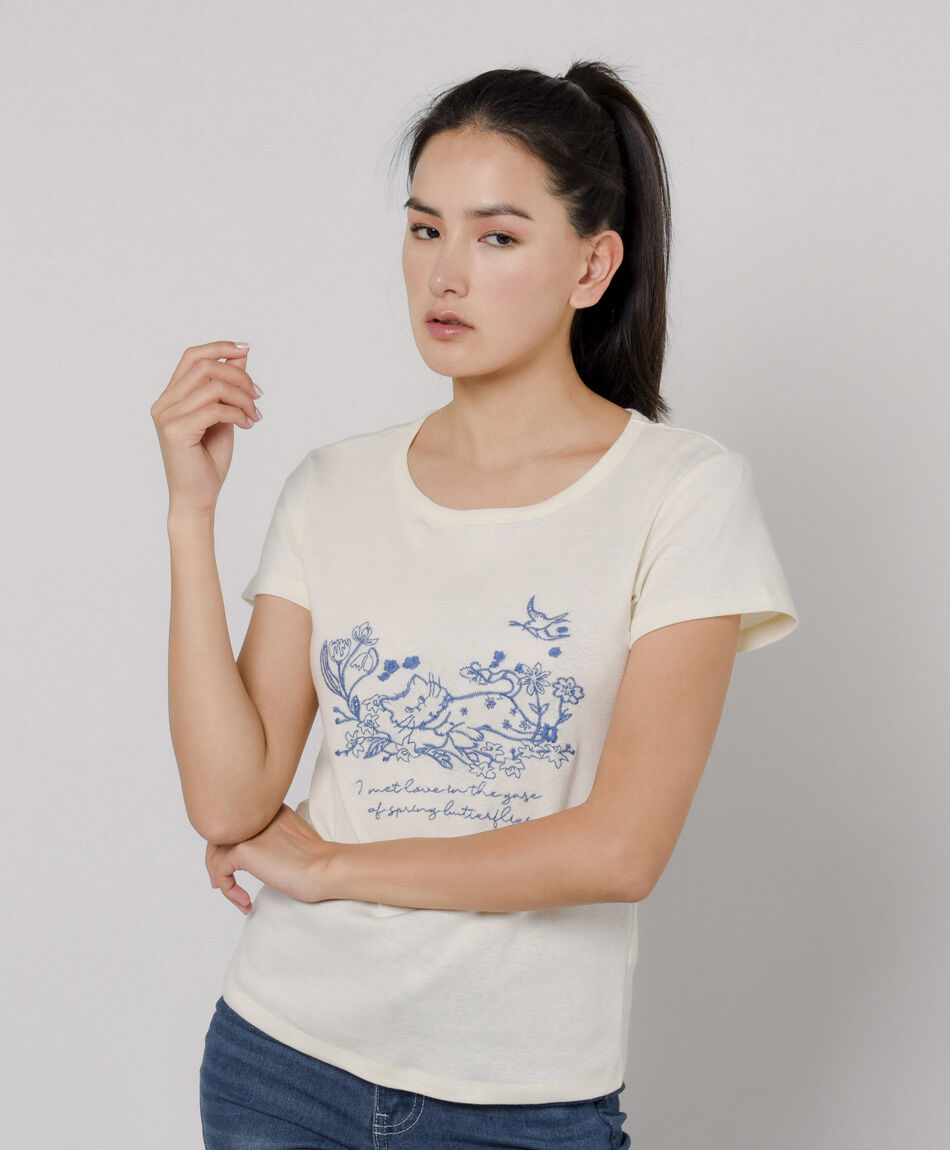 Polera mujer gatito