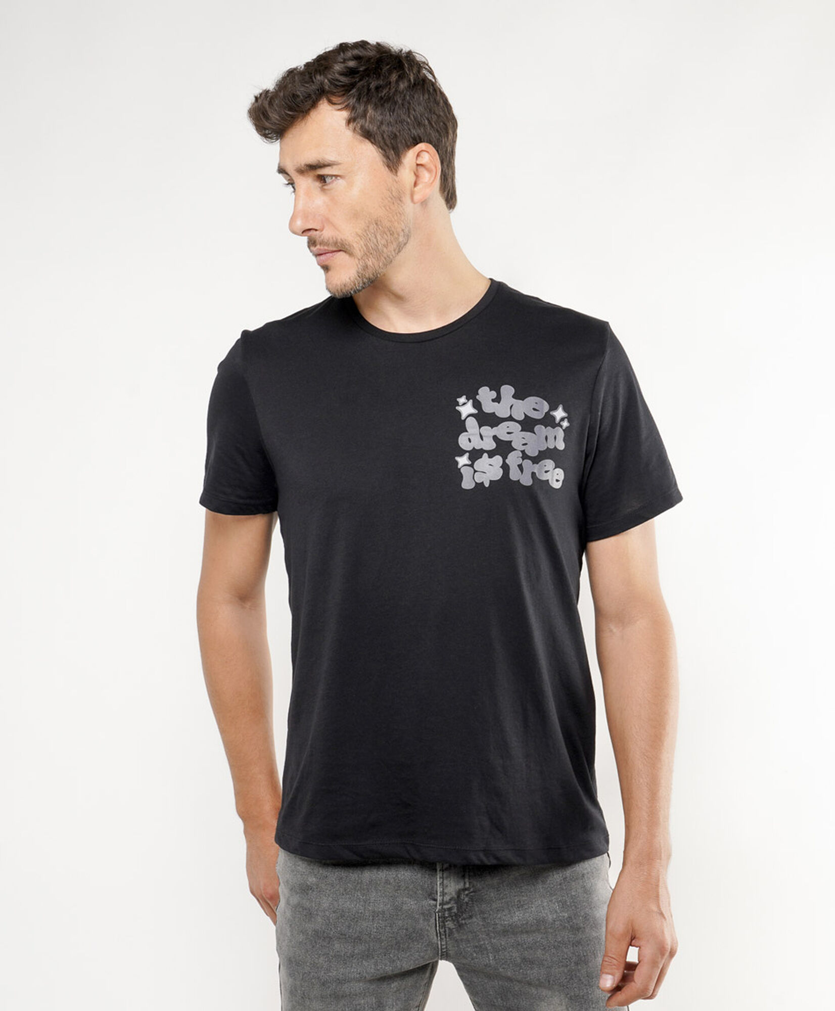 Polera hombre doble estampado dream Polera hombre doble estampado dream